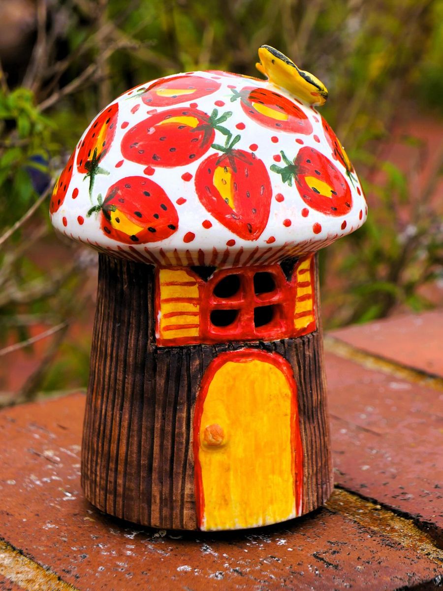 Strawberry mushroom house