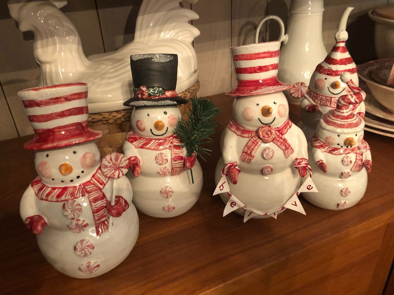 Snowmen in top hats